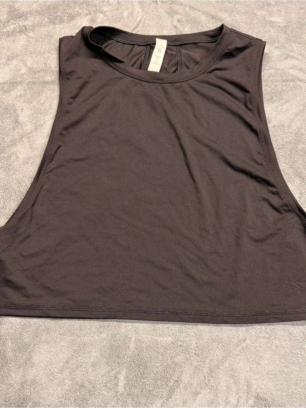 lululemon athletica Black Sleeveless Crop Tank